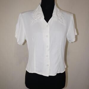 vintage white blouse by Fashion Bug